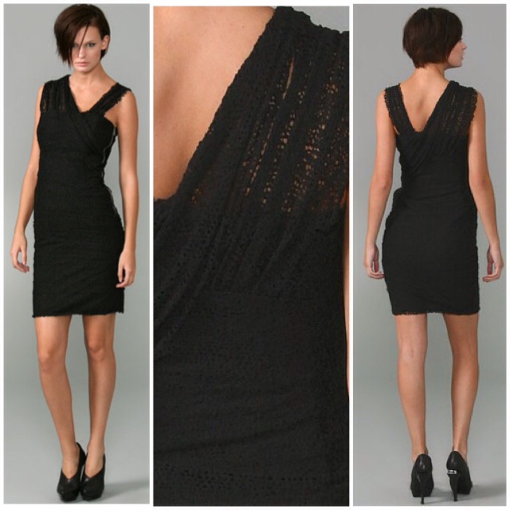 Alexander Wang Black Spider Lace Bandage Cocktail Dress‎ Minimalist Quiet Luxury